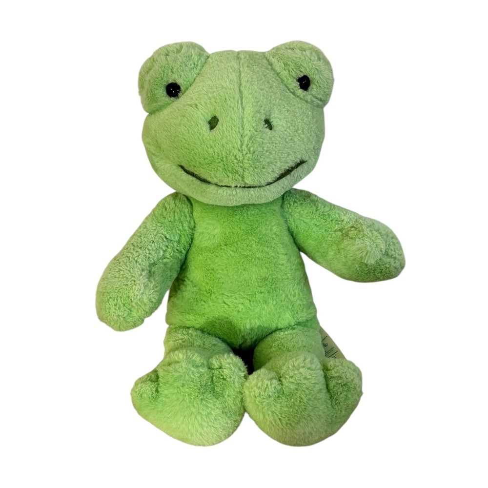 Build a Bear Spring Green Frog Plush 16" Stuffed Toy Plush Lovey